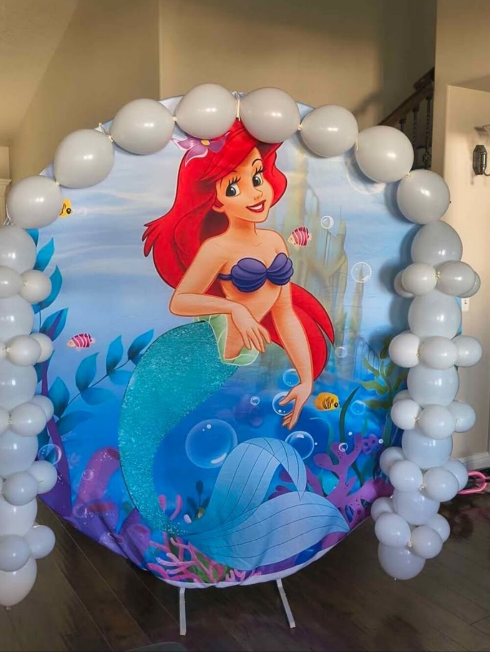 Undersea Mermaid Party Backdrop Cover
